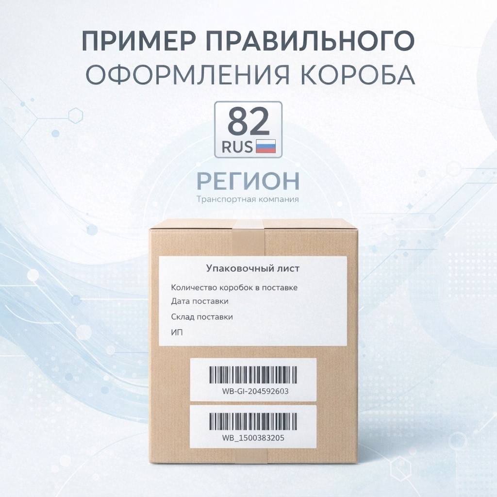 Пример оформления короба для маркетплейса